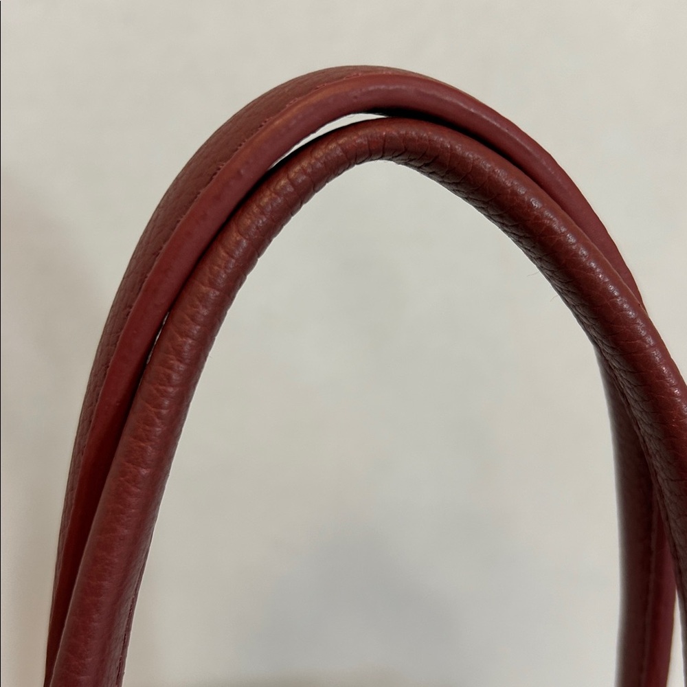 Elegant Cognac Brown Authentic Leather Tote Bag Doctor Bag - Picture 2 of 10